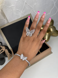 Glam Butterfly set (silver)