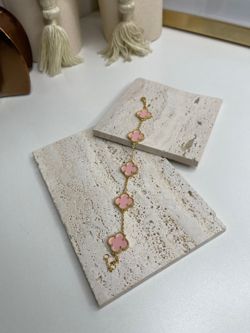 Pink Clover Bracelet