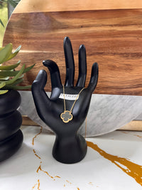 Clover Necklace (BLACK)