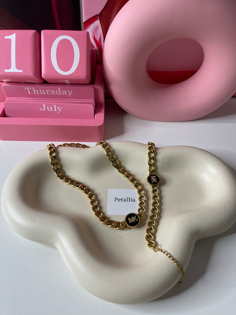 MK Necklace and Bracelet Set